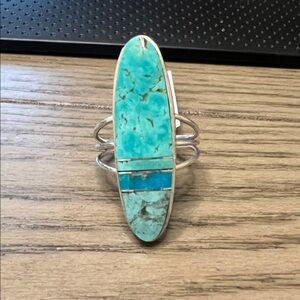 Navajo Made Number 8 Turquoise Ring
